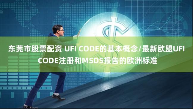 东莞市股票配资 UFI CODE的基本概念/最新欧盟UFI CODE注册和MSDS报告的欧洲标准