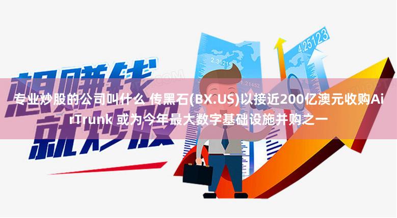 专业炒股的公司叫什么 传黑石(BX.US)以接近200亿澳元收购AirTrunk 或为今年最大数字基础设施并购之一